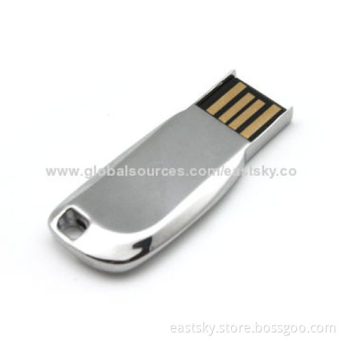 Custom mini USB flash drive, stainless steel, 64MB to 32GB memory capacity, USB2.0 interfaceNew
